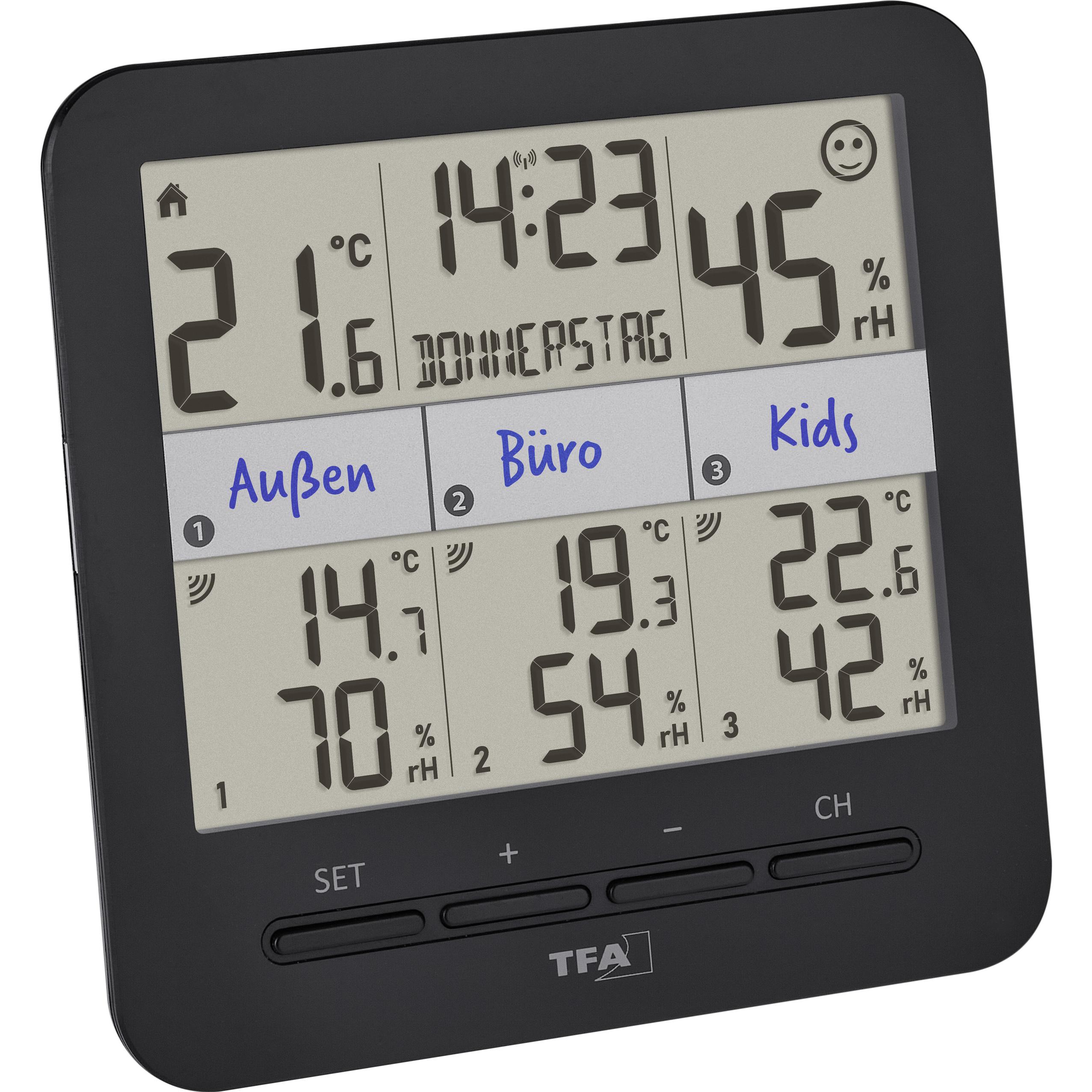 Термогигрометр с 3 датчиками TFA "KLIMA@HOME 2" (30307501) — изображение 11