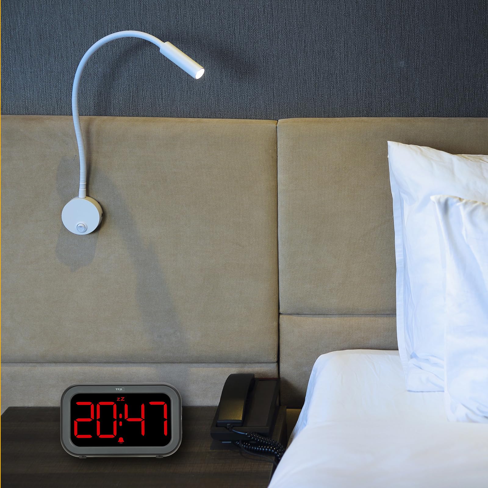 Настольные часы с будильником TFA "LCD-LED BINGO HYBRID" (60204801) — изображение 3